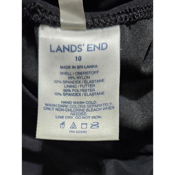 LANDS' END One-Piece Swimsuit (10) Criss Cross Back Black - Picture 9 of 9